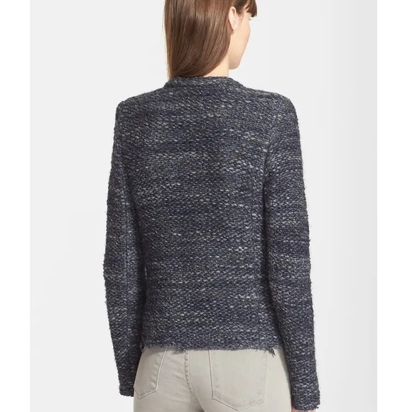 IRO Blue Tweed Boucle Carene Jacket Blazer - Picture 4 of 9